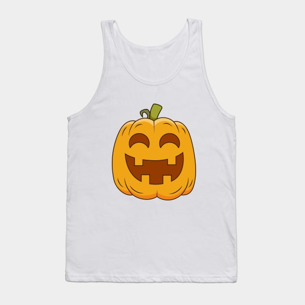 Cute and adorable halloween pumpkin Tank Top by PitubeArt